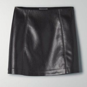 Babaton Modern Mini Skirt Vegan Leather 4